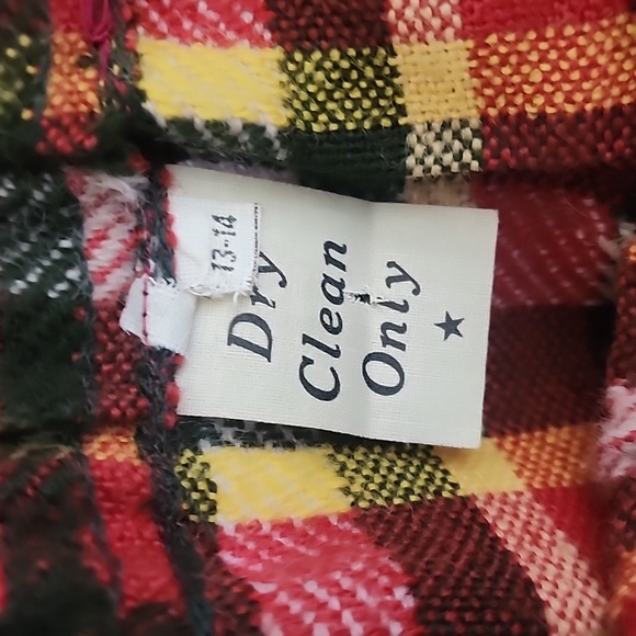 Vintage Wool Plaid A line Maxi Skirt with Belt Elastic Waist - Picture 8 of 9